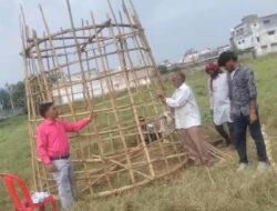 Hathras;चार दिन बाद होगा रावण पुतला दहन तैयारियोंमें जुटे कारीगर40 हजार की लागत से रावणके पुतला हो रहे तैयार 